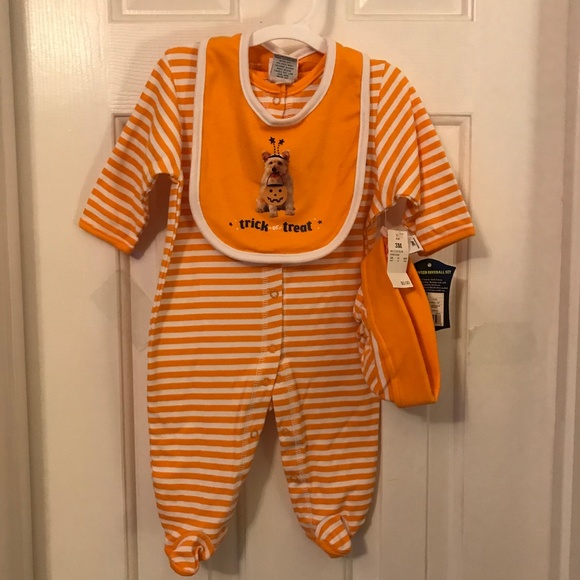 Baby Halloween 3-Piece Coverall Set 3 Months NWT - Picture 1 of 5